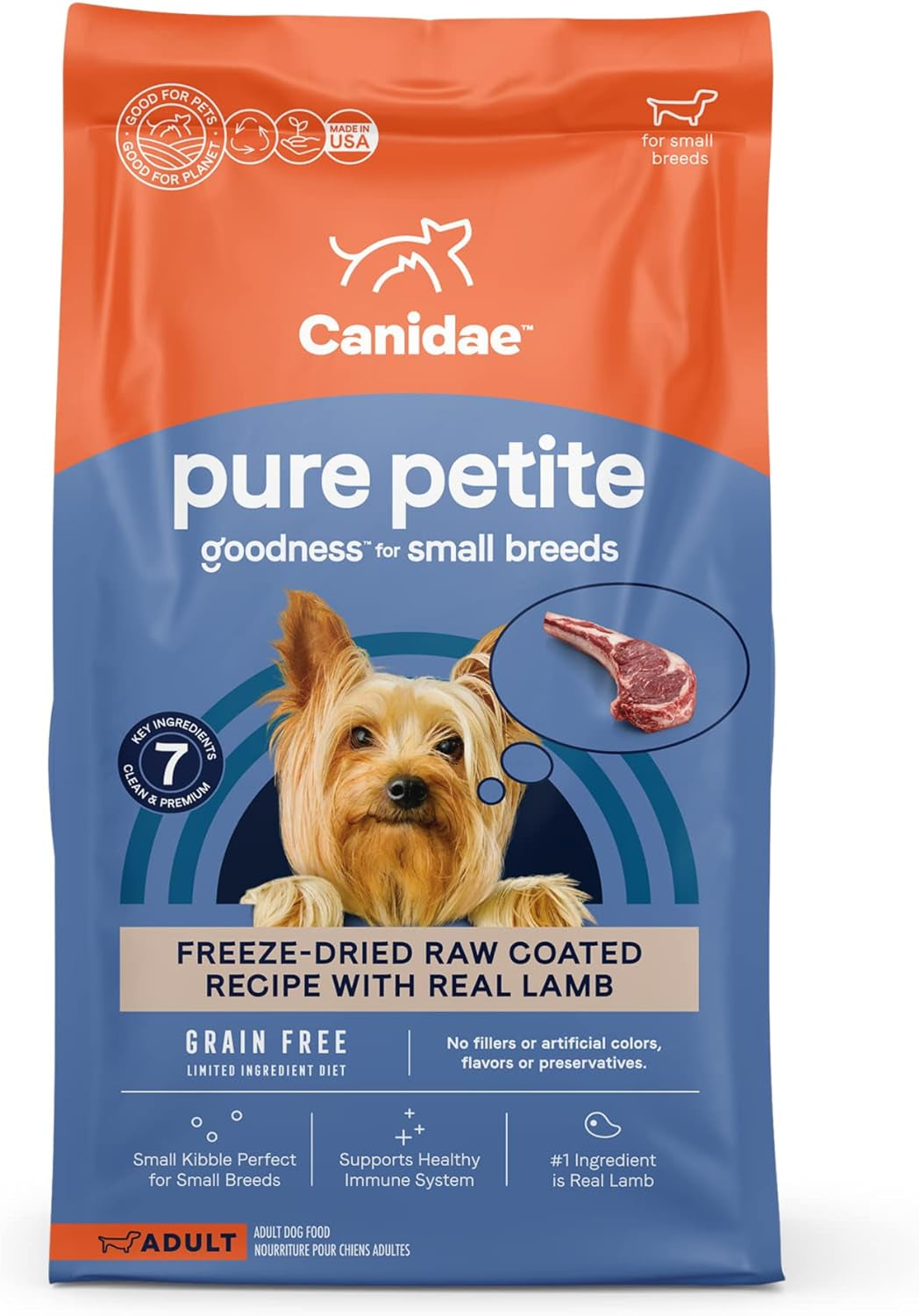 Canidae PURE Petite Limited Ingredient Premium Small Breed Adult Dry Dog Food, Grain Free, Premium Clean Proteins