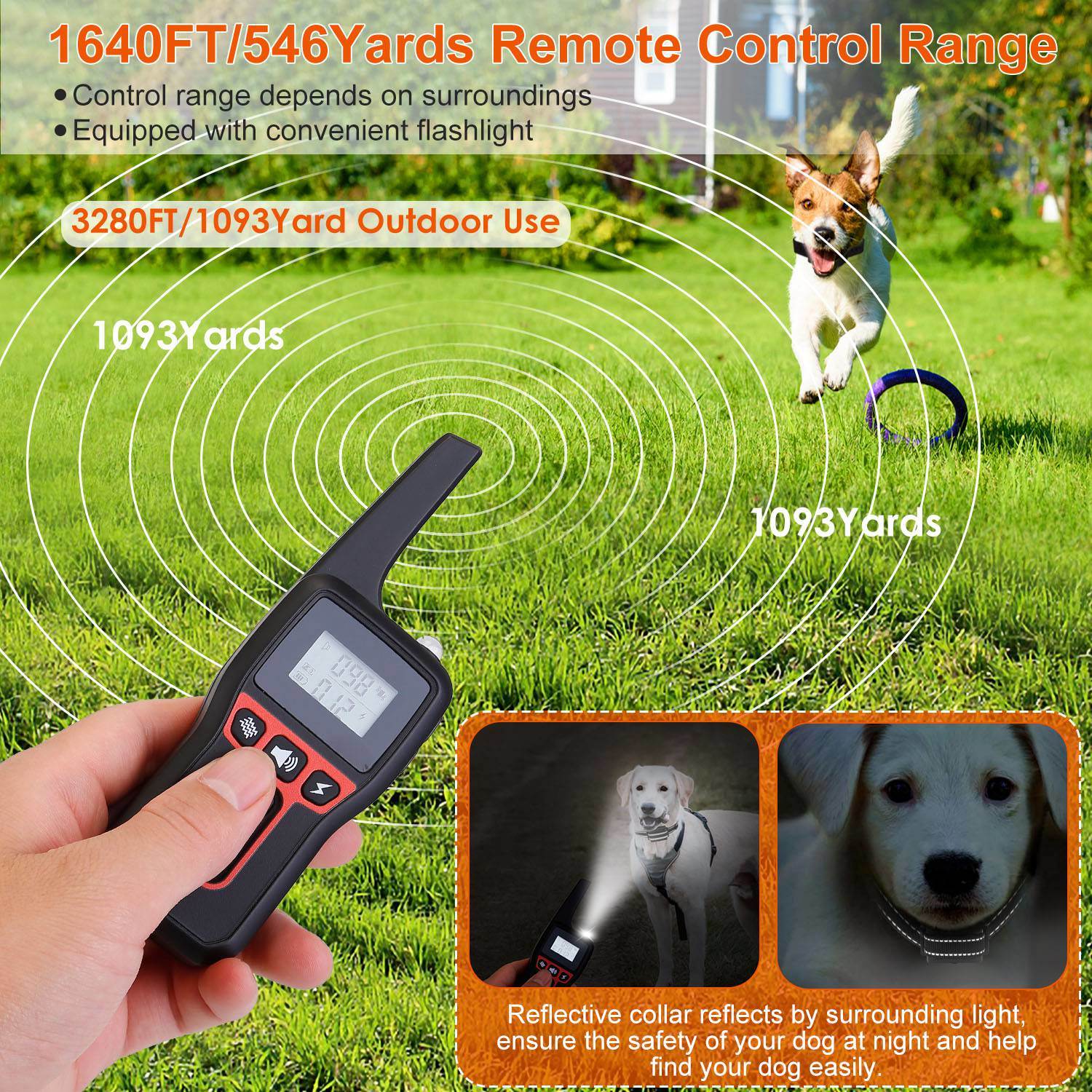 Dog Training Collar IP67 Range