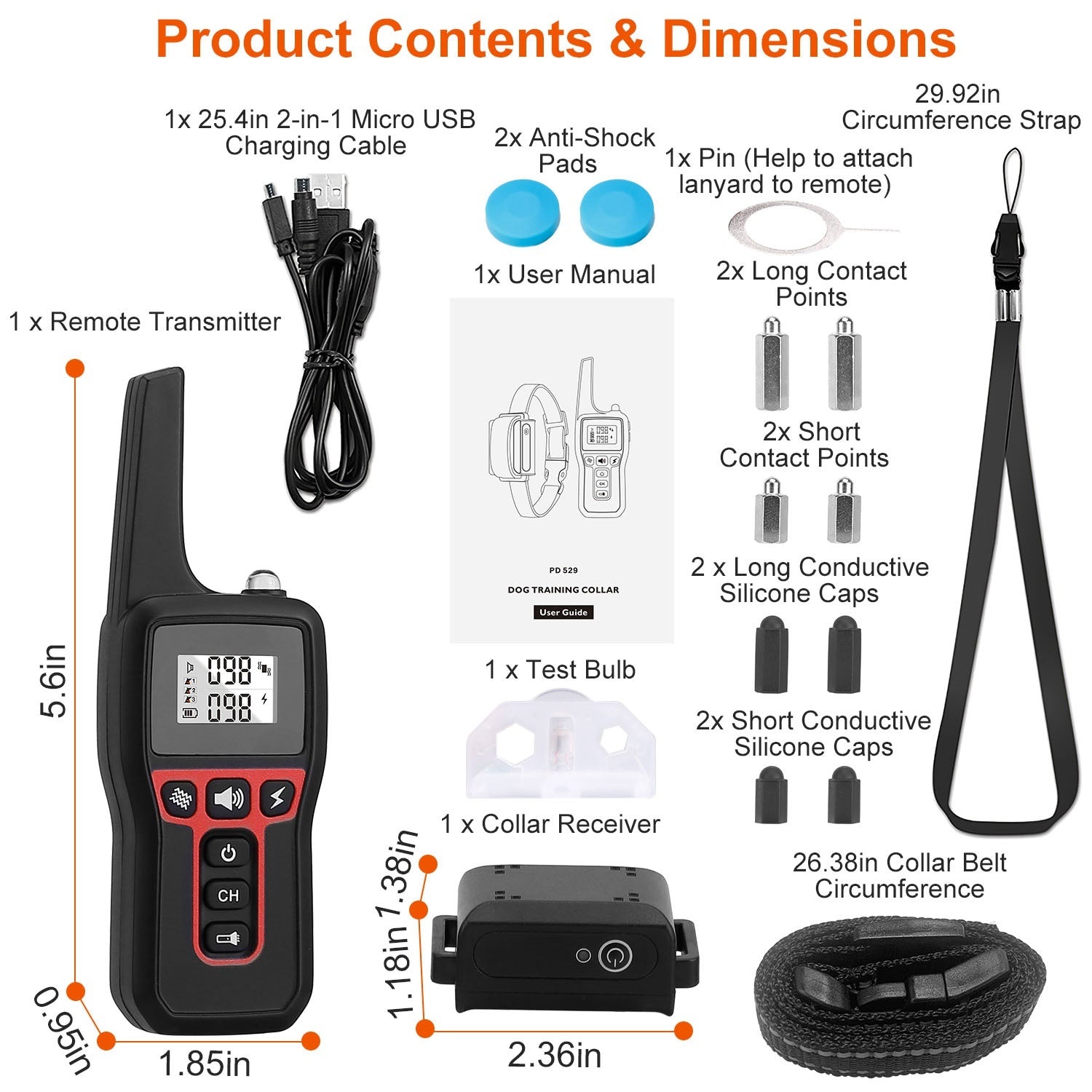 Dog Training Collar IP67 Range