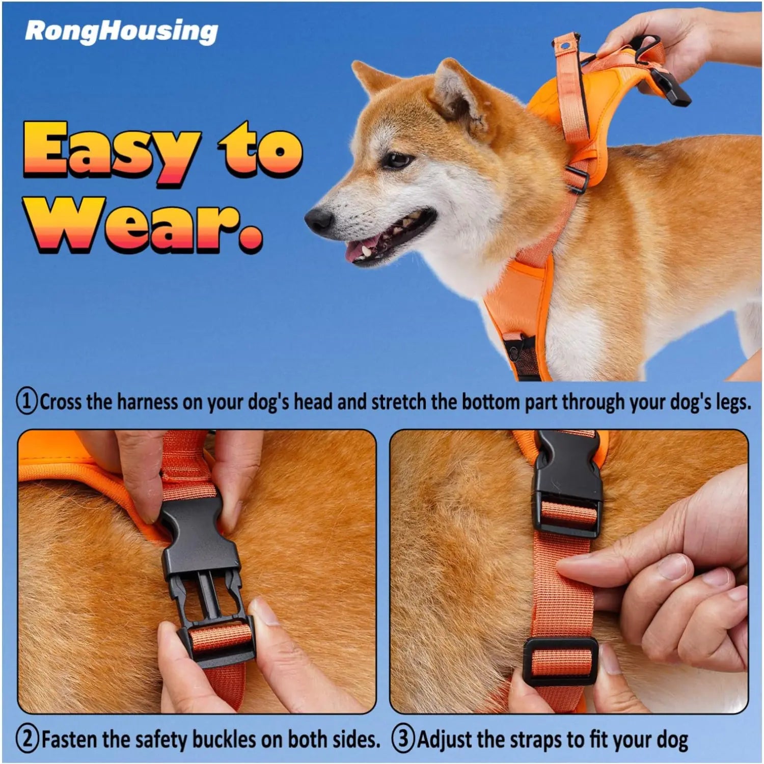 All-in-One Dog Harness and Retractable Leash Set