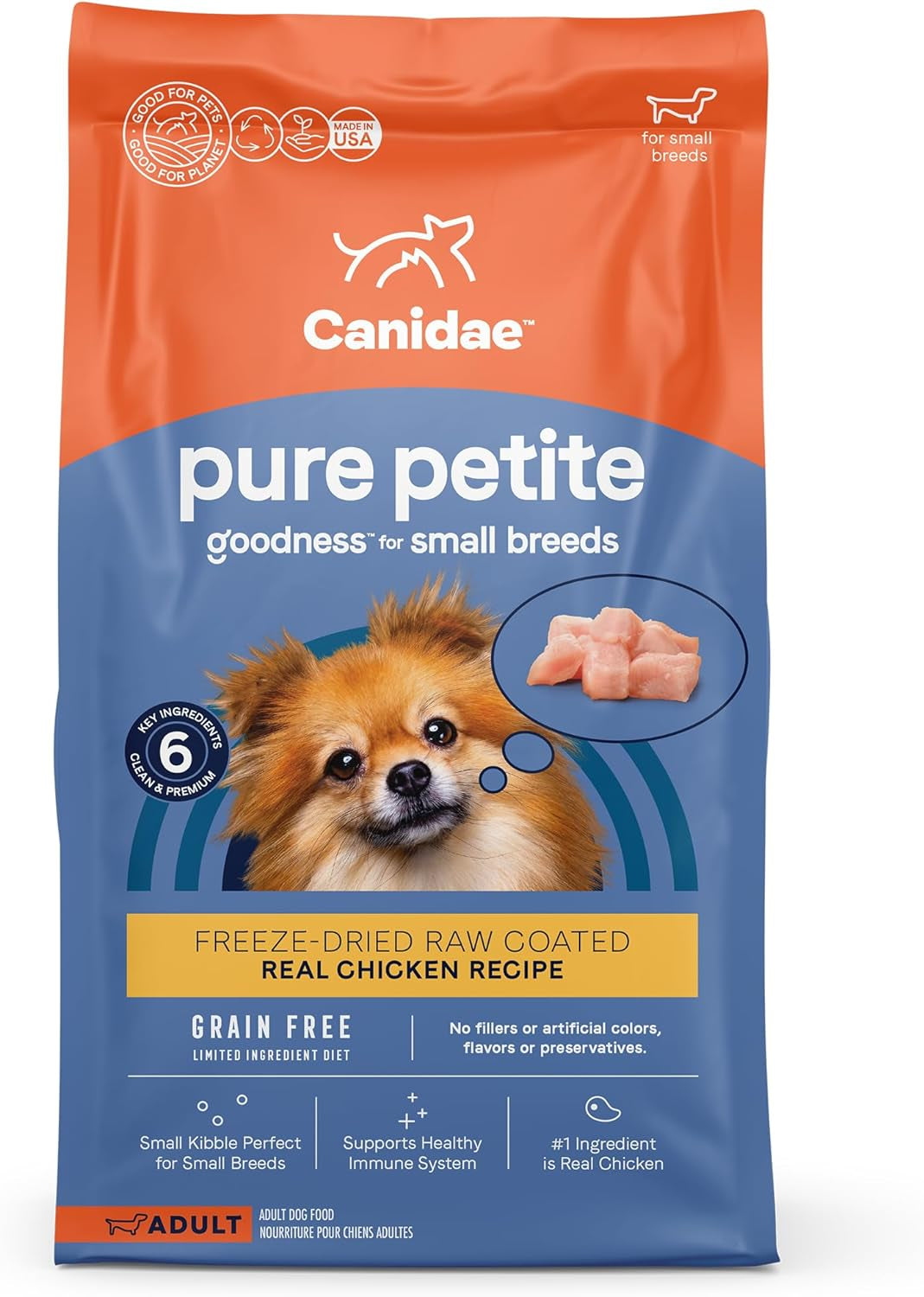 Canidae PURE Petite Limited Ingredient Premium Small Breed Adult Dry Dog Food, Grain Free, Premium Clean Proteins