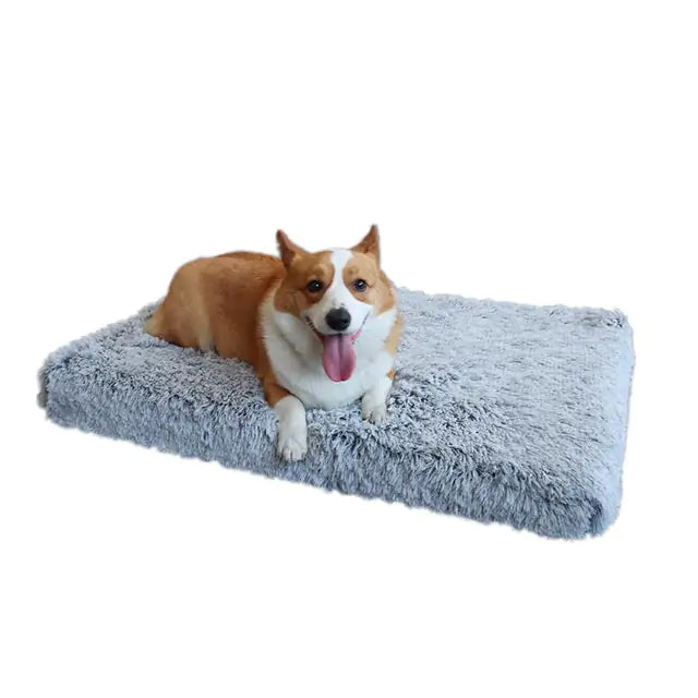 Furry Washable Dog Bed with High Quality Egg Crate Memory Foam