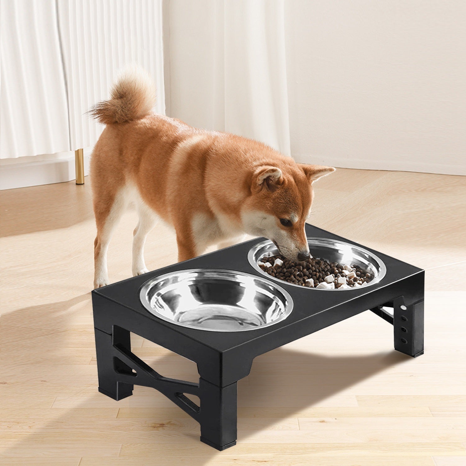 Dog Raised Bowls with 6 Adjustable