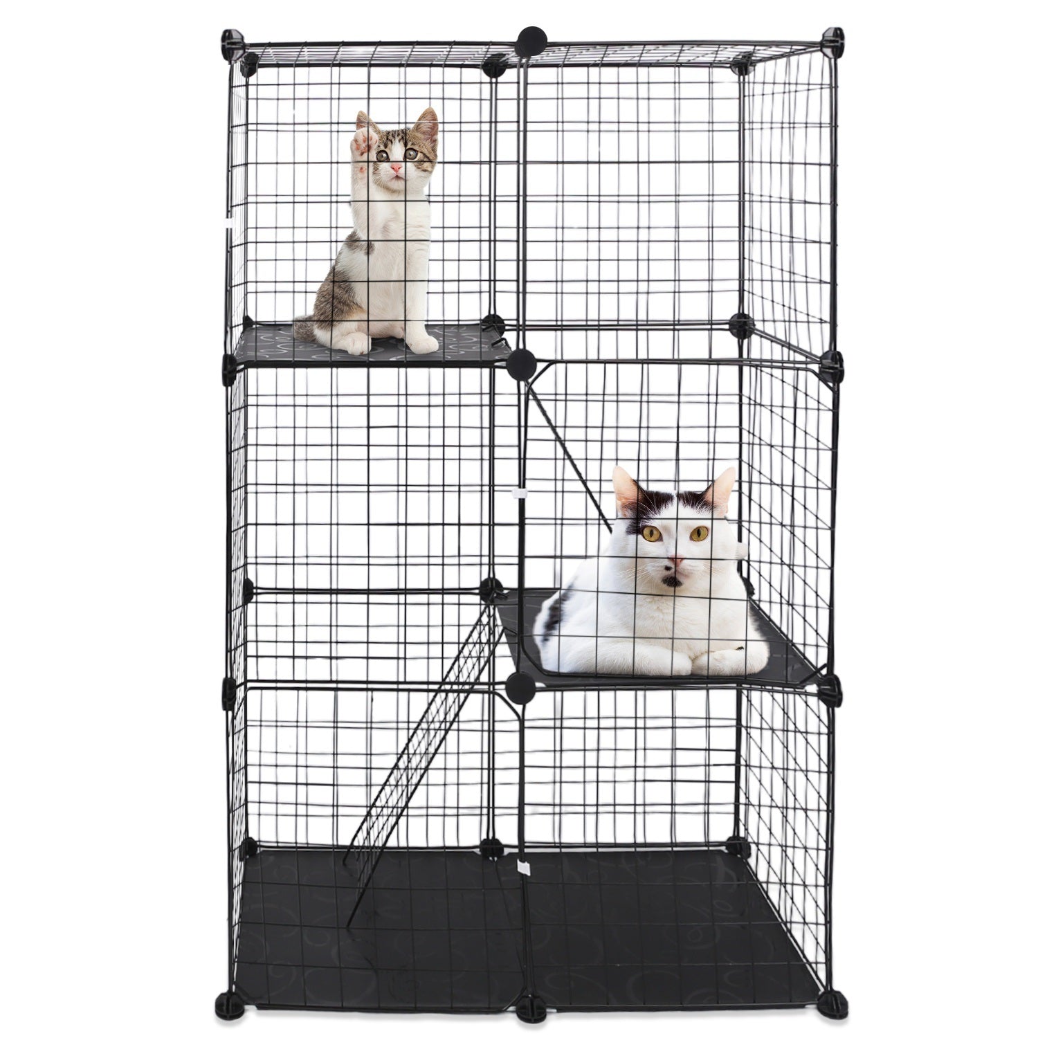 3 Tier Cat Playpen Cage Metal Indoor Cat