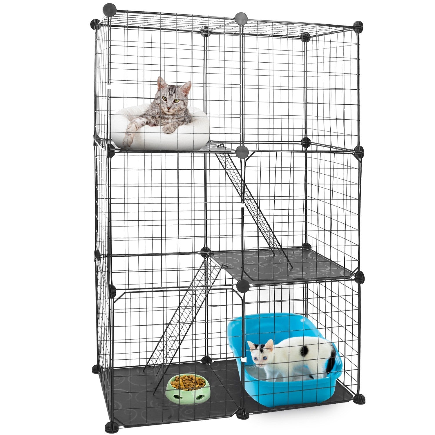 3 Tier Cat Playpen Cage Metal Indoor Cat