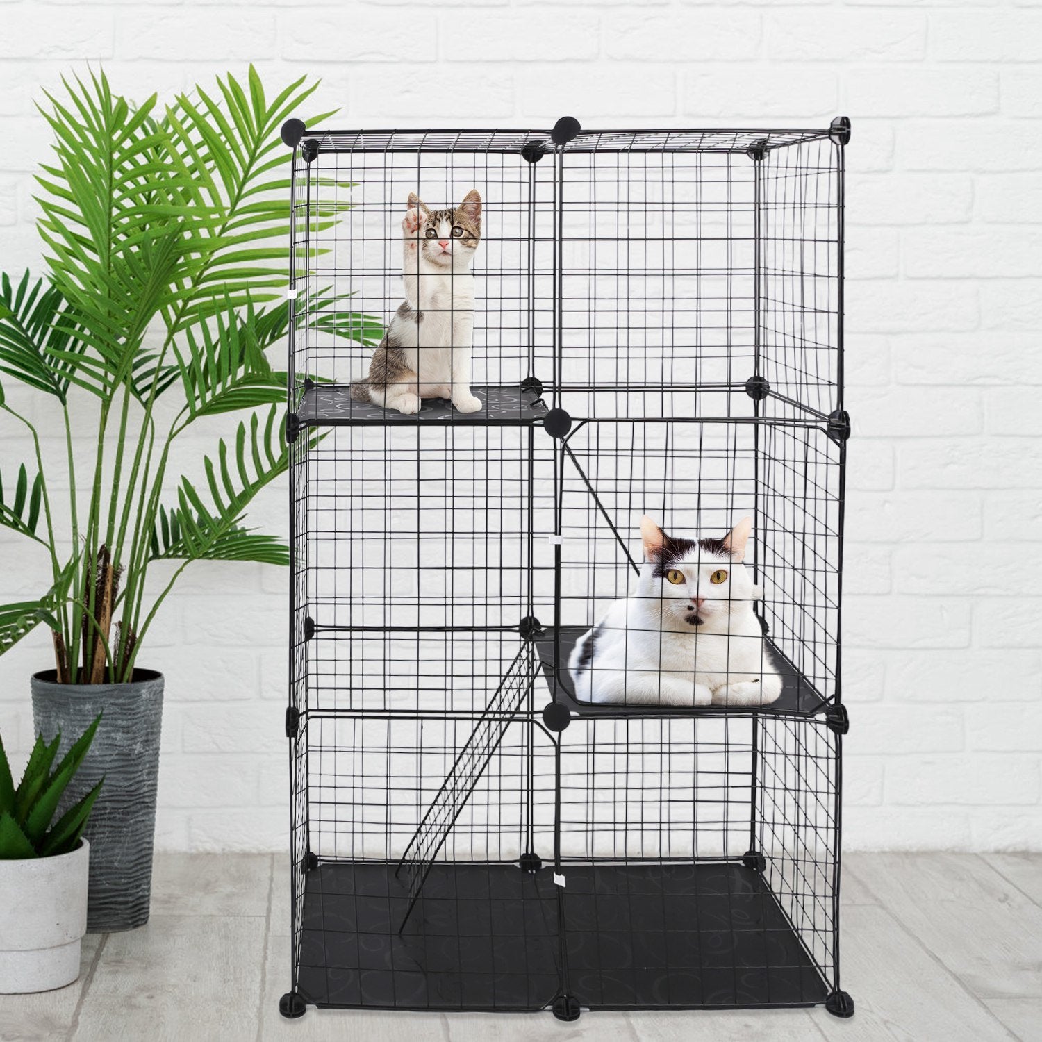 3 Tier Cat Playpen Cage Metal Indoor Cat