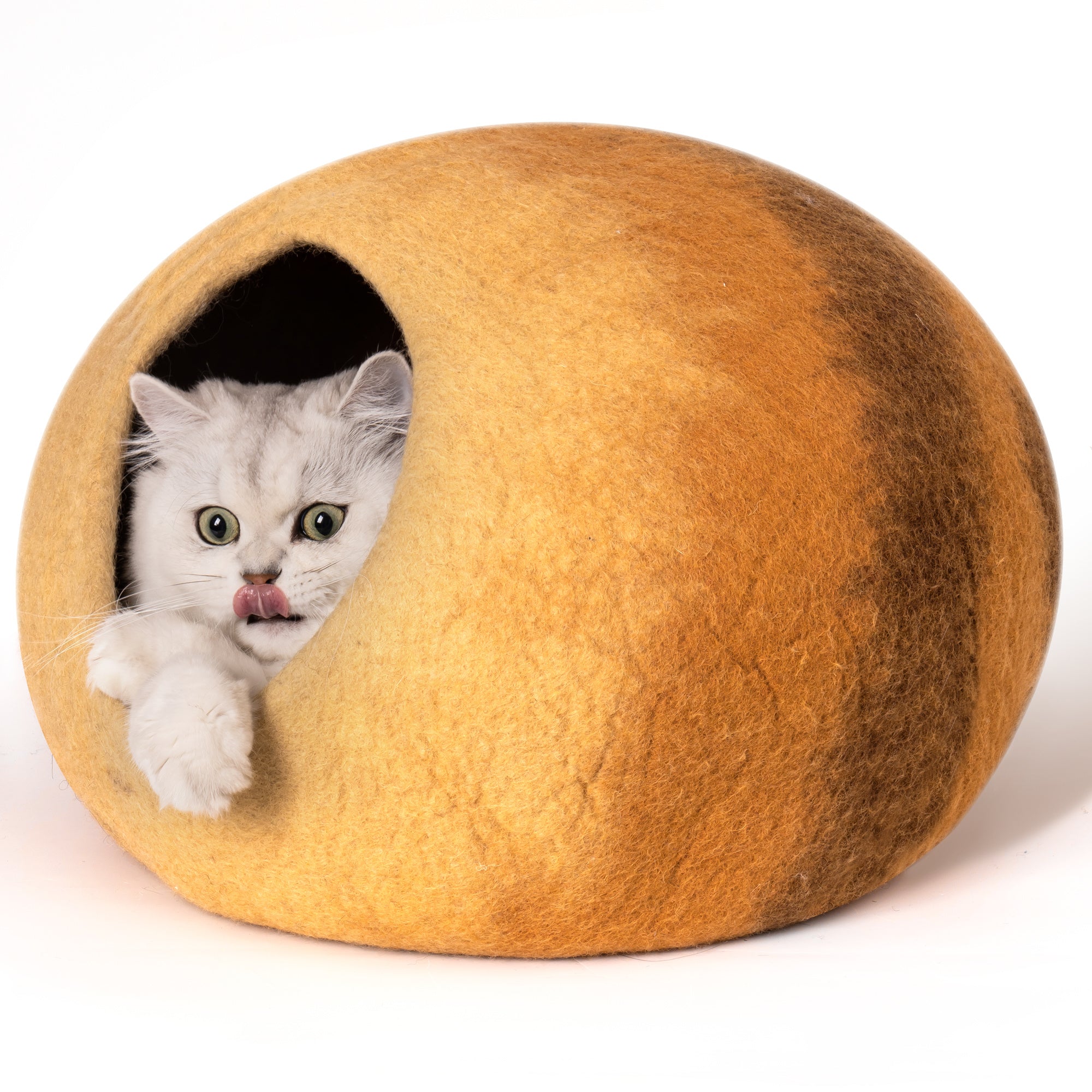 Cat Cave Bed -Handmade Wool Cat Bed