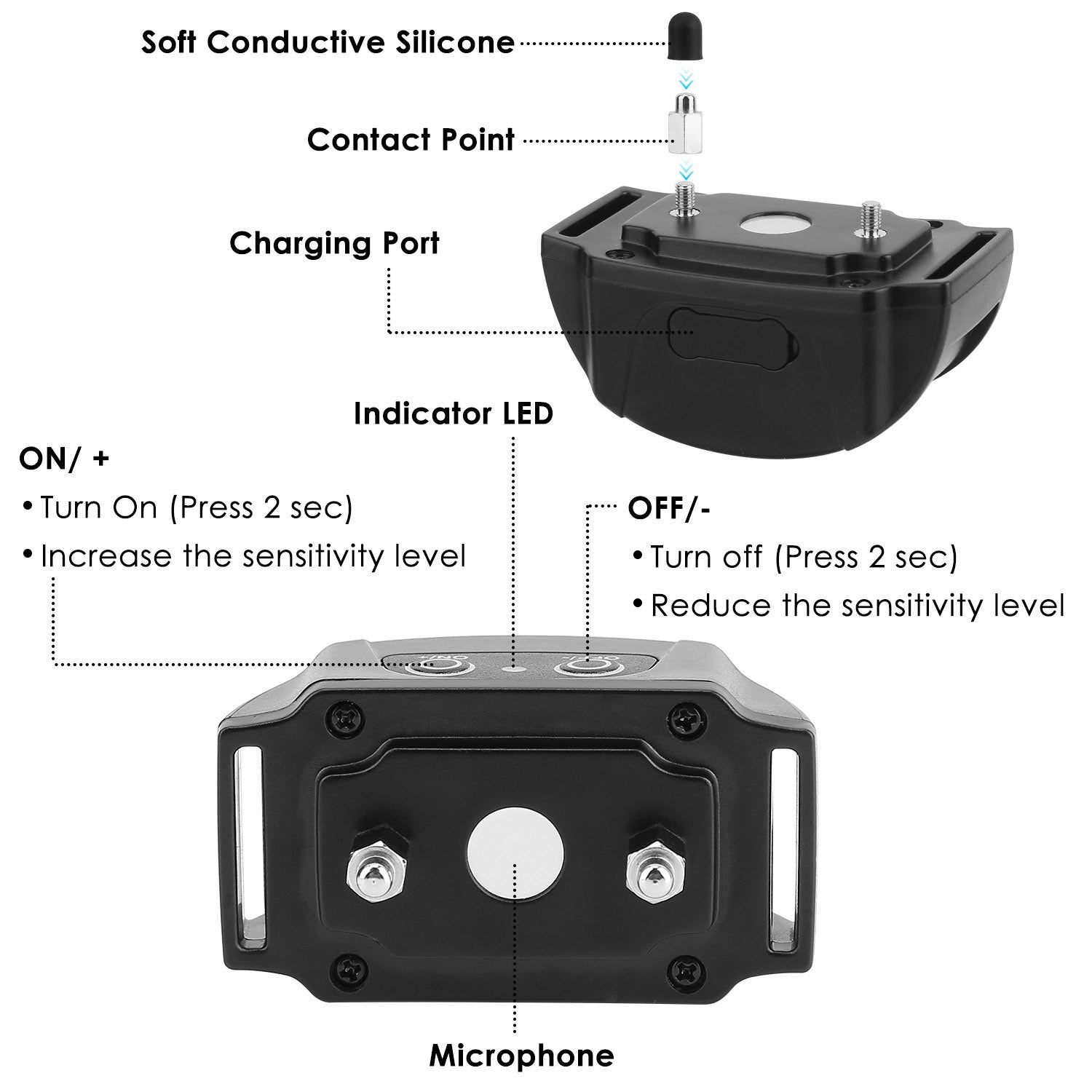 IP67 Waterproof Beep Shock Rechargeable