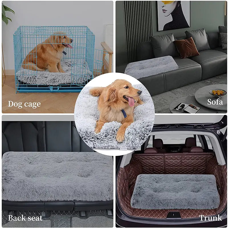 Furry Washable Dog Bed with High Quality Egg Crate Memory Foam